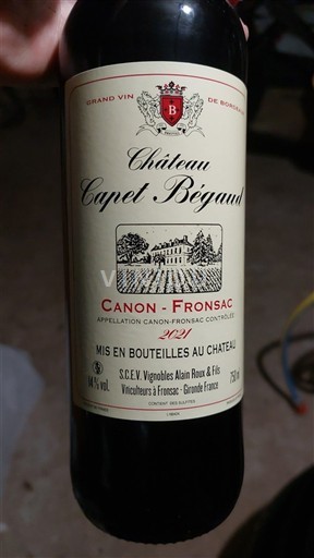 Bordeaux Canon-Fronsac Château Capet Beygard 2021