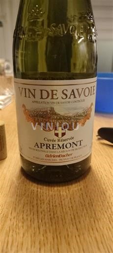 Savoie og Bugey Apremont Adrien Vacher Réservée 2024