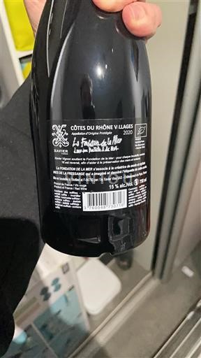 Thung lũng Rhône Côtes-du-rhône-villages Xavier La Fondation de la Mer 2020