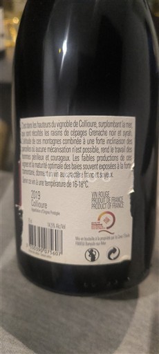 Roussillon Collioure Cuvée Prestige 2019