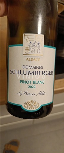 Alsace Pinot blanc Domaine Domaines Schlumberger Les Princes Abbés 2022