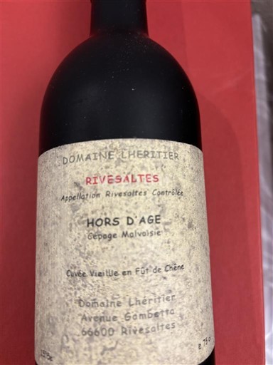Rosellón Rivesaltes Domaine Lheritier Hors d'Âge Sin añada