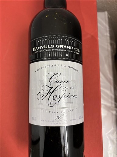 Roussillon Banyuls Grand Cru Castell des Hospices Castell des Hospices 1998