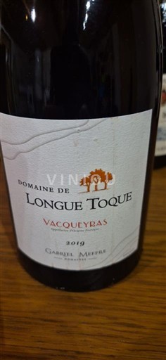Valle del Rodano Vacqueyras Domaine Longue Toque 2019