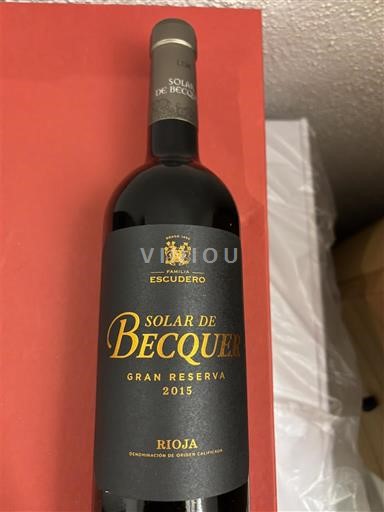 La Rioja Rioja Familia Escudero Solar de Becquer Gran Reserva 2015