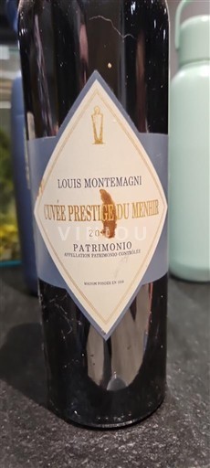 Corse Patrimonio Louis Montemagni Prestige du Menhir 2020