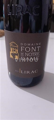 Vallée du Rhône Lirac Domaine Font de Notre Dame 2017