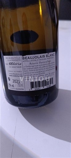 Beaujolais Không được chỉ định Odoria Réserve Particulière 2021