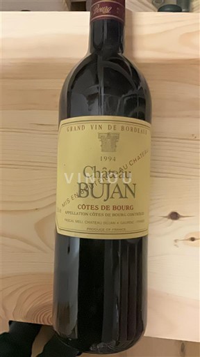 Wijnen Rouge sec Château Bujan 1994 Frankrijk Bordeaux Côtes-de-bourg AOC