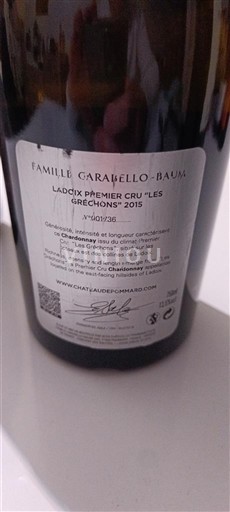 Bourgogne Ladoix Premier Cru Famille Carabello-Baum Ladoix Premier Cru Les Gréchons 2015