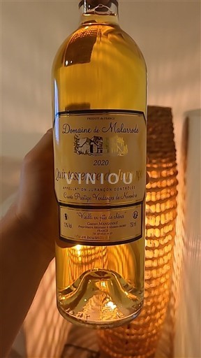 Tây Nam Jurançon Domaine Malartic Quintessence du Jurançon 2020