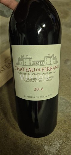Bordeaux Saint-Émilion Grand Cru Château Ferrand 2016