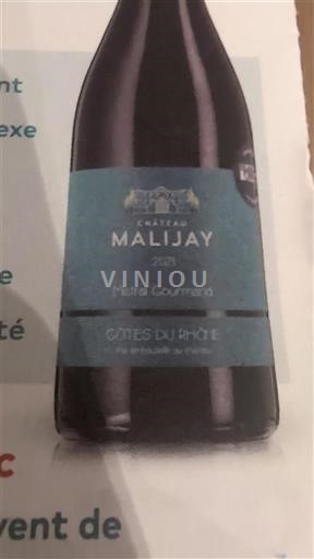 Rhônen laakso Côtes-du-rhône Château Malijay Michel Gourmand 2021
