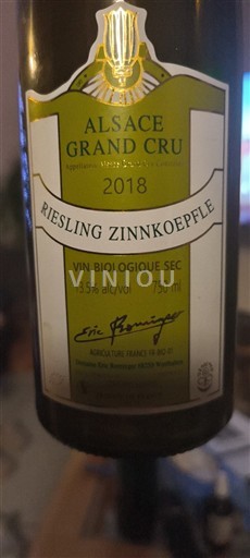Alsasko Ryzlink Grand Cru Eric Rominger Riesling Zinnkoepfle 2018