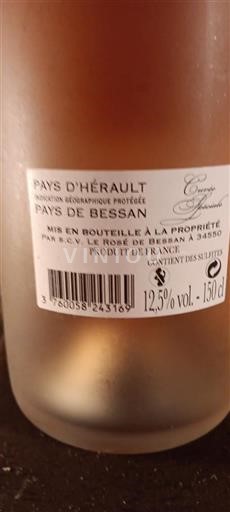 Languedoc Unspecified Le Rosé de Bessan Cuvée Prestige RECOLTANT Non-Vintage