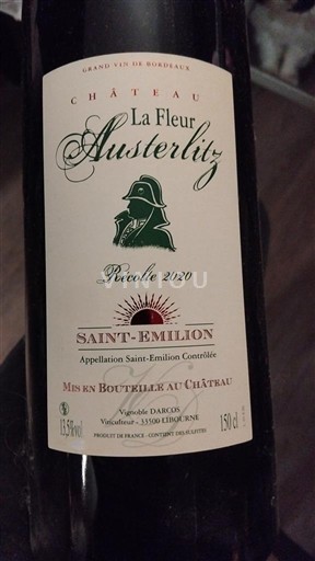 Bordéus Saint-Émilion Château La Fleur Austerlitz 2020