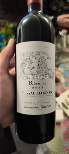 Bordeaux Pessac-Léognan Maison Johanès Boubée Réserve 2023
