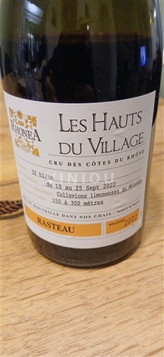 Thung lũng Rhône Côtes-du-rhône Les Hauts du Village 2022