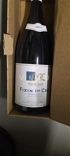 Bourgogne Ikke specificeret Premier Cru Clos Saint-Louis Hervelets 2019