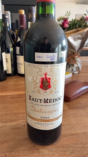 Bordéus Haut-Médoc Canterayne 2000