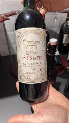 Bordéus Saint-Estèphe Château Les Hauts de Pez 1990