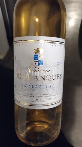 Tây Nam Monbazillac Château Planques 2017