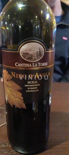 Sicilia Cantina La Torre Nero d'Avola 2019