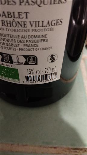 Thung lũng Rhône Côtes-du-rhône-villages Domaine S Pasquiers Không niên vụ