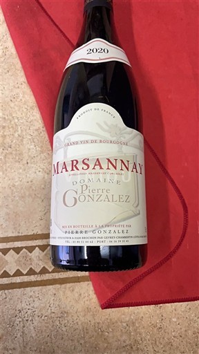 Bourgogne Marsannay Domaine Pierre Gonzalez 2020
