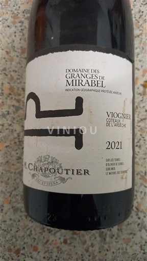 Alpes và các vùng Rhodanien Coteaux de l'Ardèche Domaine S Granges de Mirabel Viognier 2021