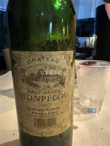 Bordéus Pauillac Château Haut-Bages Monpelou 2002