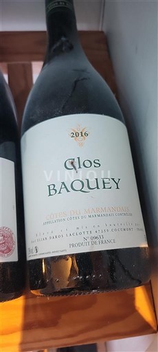 Tây Nam Côtes-du-marmandais Clos Baquey 2016