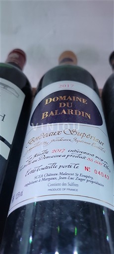 Bordéus Bordeaux Superior Domaine Balardin 2017