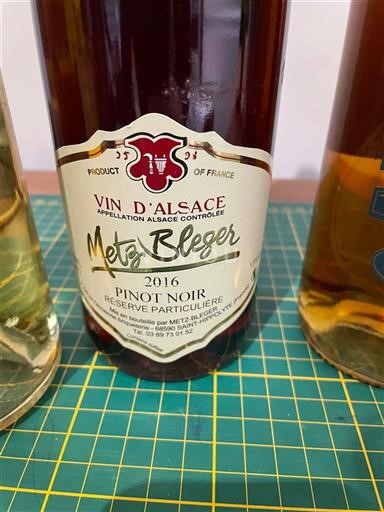 Alsácia Metz Bleger Réserve Particulière 2016