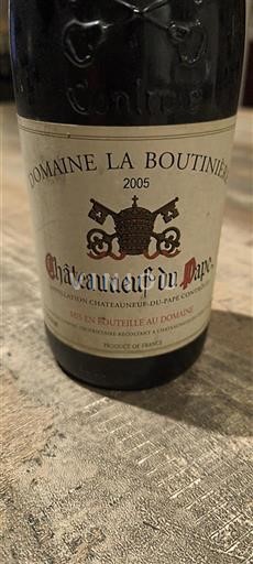 Rhônedalen Châteauneuf-du-Pape Domaine La Boutinière 2005