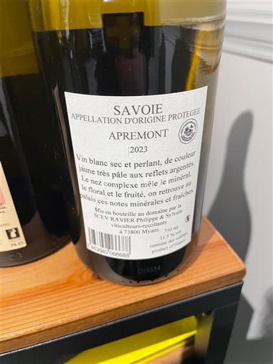 Saboya y Bugey Apremont Domaine Ravier 2023
