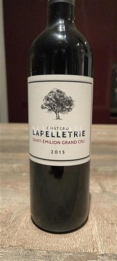 Bordeaux Saint-Émilion Grand Cru Grand Cru Château Lapelletrie 2015