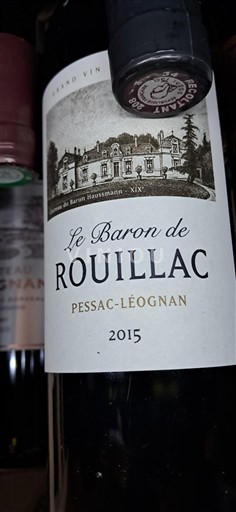 Bordeaux Pessac-Léognan Château Rouillac Le Baron de Rouillac 2015
