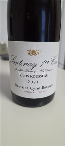 Wines Rouge sec Clos Rousseau Domaine Cyrot-Buthiau 2021 France Burgundy Santenay AOC Premier Cru