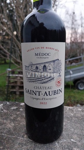 Bordeaux Médoc Château Saint-Aubin Cépages d'Exception 2022