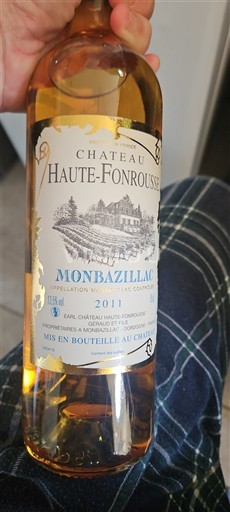 Tây Nam Monbazillac Château Haute-Fonrousse 2011
