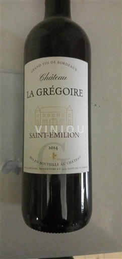 Bordeaux Saint-Émilion Château La Grégoire 2014