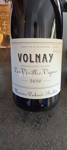 Borgonha Volnay Maxime Dubuet-Baillot Les Vieilles Vignes 2020