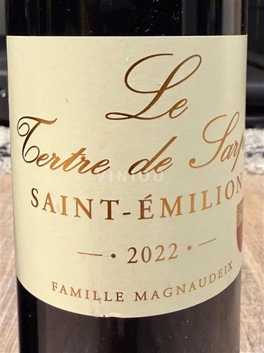 Viner Rouge sec Le Tertre de Sary 2022 Frankrike Bordeaux Saint-Émilion AOC