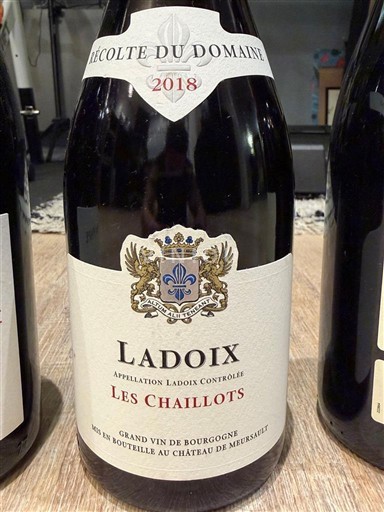 Bourgogne Ladoix Château Meursault Les Chaillots 2018