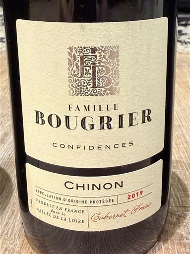 Loire Valley Chinon Famille Bougrier Confidences 2019