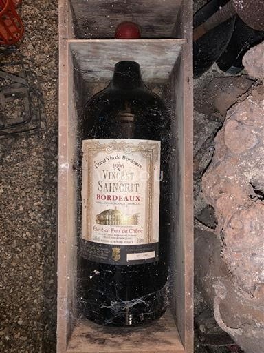 Wijnen Rouge sec Vinci St Saincrit 1996 Frankrijk Bordeaux AOC