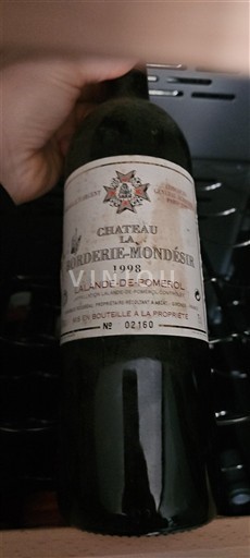 Bordeaux Lalande-de-pomerol Château La Borderie-Mondésir 1998