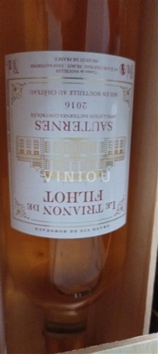 Bordeaux Sauternes Le Trianon de Filhot 2016