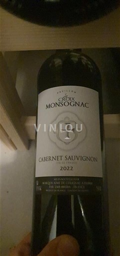 Wijnen Rouge sec Croix Monsognac 2022 Frankrijk Bordeaux AOC